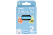 Batterij - Panasonic eneloop lite BK-4LCCE batteri - 2 x AAA - NiMH - BK-4LCCE/2BE