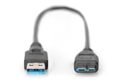 USB-kabel - DIGITUS USB-A to USB Micro-B - 0.25m - AK-300117-003-S