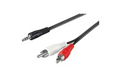 Audiokabel - Pro MiniJack - 2xRCA - Zwart - 1.5m - 4040849500183