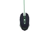 Muis - Gembird USB Gaming Mouse - Gaming muis - Optisch - 6 knoppen - Groen - MUSG-001-G