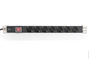 Voedingskabel (extern) - DIGITUS 7-Port - 1U - Aluminum PDU - DN-95402