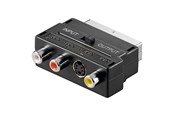 Beelscherm- en tv-kabel - Pro Scart adapter to S-VHS & 3xRCA - 4040849501234