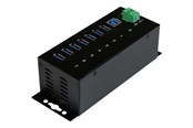 USB hub - StarTech.com 7 Port Industrial USB 3.0 Hub USB hub - 7 - USB 3.0 - Zwart - ST7300USBME