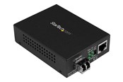 Repeater & zendontvanger - StarTech.com MCM1110MMLC Gigabit Ethernet Fiber Media Converter - Compact - 850nm MM LC - 550m - MCM1110MMLC