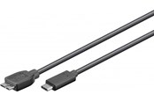 USB-kabel - Pro USB-C <-> USB Micro-B 3.0 - 0.6m - Zwart - 4040849679957