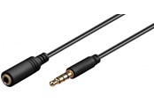 Audiokabel - Pro MiniJack 3.5mm Ext. 4P - Bk - 5m - 4040849624810