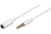 Audiokabel - Pro MiniJack 3.5mm Ext. 4P - Wh - 1.5m - 4040849623615