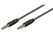 Audiokabel - Pro MiniJack 3.5mm Slim 4P - Zwart - 2m - 4040849638305