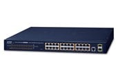 Switch - PLANET GS-4210-24P2S 24-Port 10/100/1000T 802.3at PoE + 2-Port 100/1000X SFP Managed Switch - GS-4210-24P2S