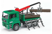 Speelgoedauto - Bruder MAN TGA Timber truck with loading crane and 3 trunks - 02769