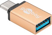 USB-kabel - Pro USB 3.1 C - USB 3 A AV / multimedia paneel - Goud - 4040849566226