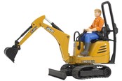 Speelgoedauto - Bruder JCB Micro excavator 8010 CTS and construction worker - 62002