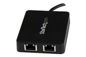 Netwerk-adapter (netwerkkaart, printserver, enz.) - StarTech.com USB C to Dual Gigabit Ethernet Adapter with USB (Type-A) Port - US1GC301AU2R