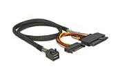 SAS / SCSI-kabel - DeLOCK U.2 SFF-8639 + SATA 15Pin = Kabel Delock SFF-8643 -> U.2 SFF-8639 + SATA 15-pins - 84819