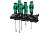 Gereedschap - Wera 334/6 rek schroevendraaierset kraftform plus lasertip en rek 6 stuks - 05105650001