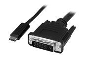 Beelscherm- en tv-kabel - StarTech.com USB C to DVI Adapter 2M - CDP2DVIMM2MB