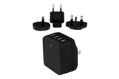 Tablet - Adapters & Opladers - StarTech.com 4-Port USB Wall Charger - International Travel - 34W/6.8A - USB4PACBK