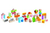 Houten speelgoed - Eichhorn  Color Wooden Blocks - 100002226