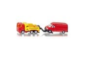 Speelgoedauto - SIKU 1667 Towing vehicle with passenger car - 541887