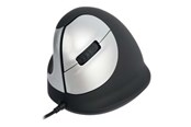 Muis - R-Go Tools R-Go HE Muis Verticaal Muis Gemiddeld Left - Ergonomische muis - 5 knoppen - Zilver - RGOHELE