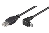 USB-kabel - Pro USB 2.0 A/MicroUSB B Angled - Zwart - 1.8m - 4040849953439