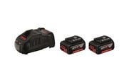 Accu & Oplader - Bosch Professional BATTERISÆT 18 V-LI 2X5AH M/LADER KARTON - 1600A00B8J