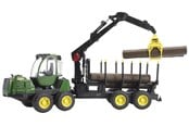 Speelgoedauto - Bruder John Deere 1210E Forwarder with 4 trunks and grab - 2133