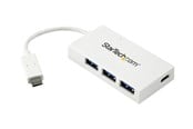 USB hub - StarTech.com USB-C Hub 4-poorts USB hub - 4 - USB 3.0 - Wit - HB30C3A1CFBW