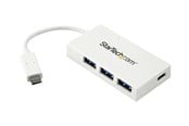 USB hub - StarTech.com USB-C Hub 4-poorts USB hub - 4 - USB 3.0 - Wit - HB30C3A1CFBW
