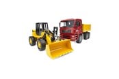 Speelgoedauto - Bruder MAN TGA Bouwtruck met knikgestuurde weglaadmachine - 02752
