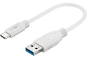USB-kabel - Pro USB-A <-> USB-C - 0.2m - USB 3.0 - Wit - PUSB3.2G1-AC-WHT-0.2M
