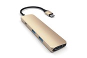 Docking station - Satechi Slim USB-C MultiPort AV / multimedia paneel with 4K HDMI - Goud - ST-CMAG
