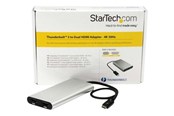Beelscherm- en tv-kabel - StarTech.com Thunderbolt 3 Dual HDMI Adapter - 4K 60Hz - Silver - TB32HD24K60