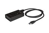 USB hub - StarTech.com USB hub Metaal 4 Port USB hub - 4 - USB 3.0 - Zwart - HB30A3A1CST