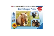 Puzzels - Ravensburger Loving Horses 3x49p Vloer - 80113