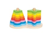 Houten speelgoed - Hape Pile Tower Rainbow: Stapeltoren Regenboog - 5620