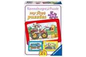 Puzzels - Ravensburger Graafmachine Tractor & Kiepwagen Tractor 3x6p - 65738