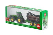 Speelgoedauto - SIKU Siku 1:50 tractor met bosbouwaanhanger - S-1954