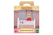 Pop, teddybeer en materiaal - Sylvanian Families Chocolate Rabbit Baby with Baby Bed - 5017