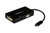 Beelscherm- en tv-kabel - StarTech.com USB-C MultiPort AV / multimedia paneel - 3-in-1 USB-C Aan HDMI DVI or VGA - ekstern videoadapter - CDPVGDVHDBP