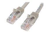 Netwerk - kabel - StarTech.com 5m Grijs Cat5e / Cat 5 Snagless Patch Cable 5 m - patchkabel - 5 m - grå - Grijs - 5m - 45PAT5MGR