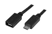 USB-kabel - StarTech.com 0.5m / 20in Micro-USB Extension Cable - M/F - USB forlængerkabel - 50 cm - USBUBEXT50CM
