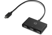 USB hub - HP USB-C to USB-A USB hub - 3 - USB 3.0 - Zwart - Z6A00AA