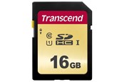 Geheugenkaart - Transcend 500S SDHC UHS-1 - 16GB - TS16GSDC500S