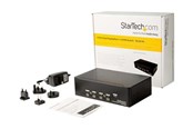 KVM Switch - StarTech.com Port Dual DisplayPort KVM Switch - DP KVM Switch - 4K (60Hz) - KVM / audio / USB switch - 4 porte - monterbar på stativ - SV431DPDDUA2