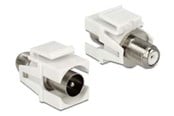 Antennekabel / connector - DeLOCK Keystone Module IEC Male -> F female - 86335