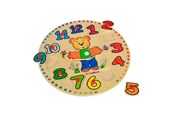 Houten speelgoed - Eichhorn Wooden Leather Clock - 100005456