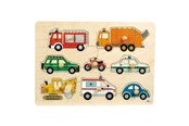 Puzzels - Goki Bubble Puzzle Traffic Hout - 57996