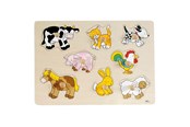 Puzzels - Goki Bubble Puzzle Dieren Hout - 57873