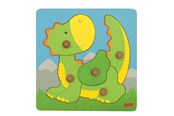 Puzzels - Goki Houten Bubbel Puzzel Draak 5 Hout - 57553